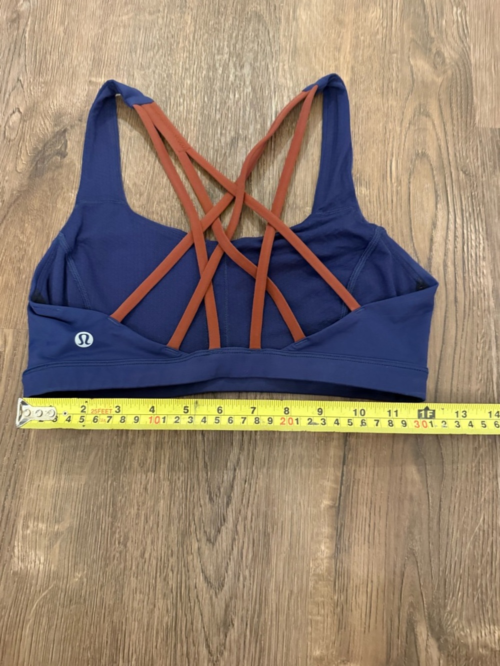 lululemon athletica Navy Sports Bra with Rust Straps Size 6